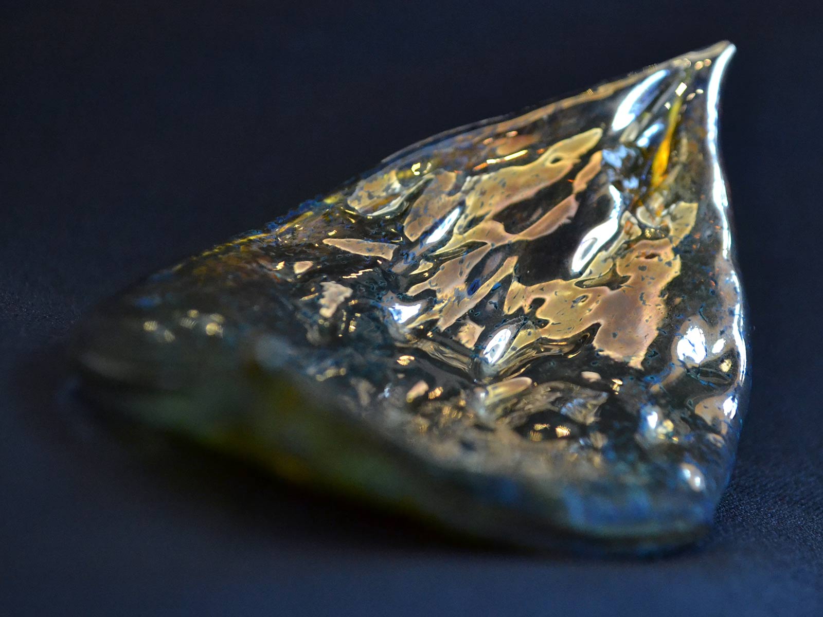 Metallic Coloured Glass Petal Component Lily Chandelier Luxury Lighting Nulty Bespoke