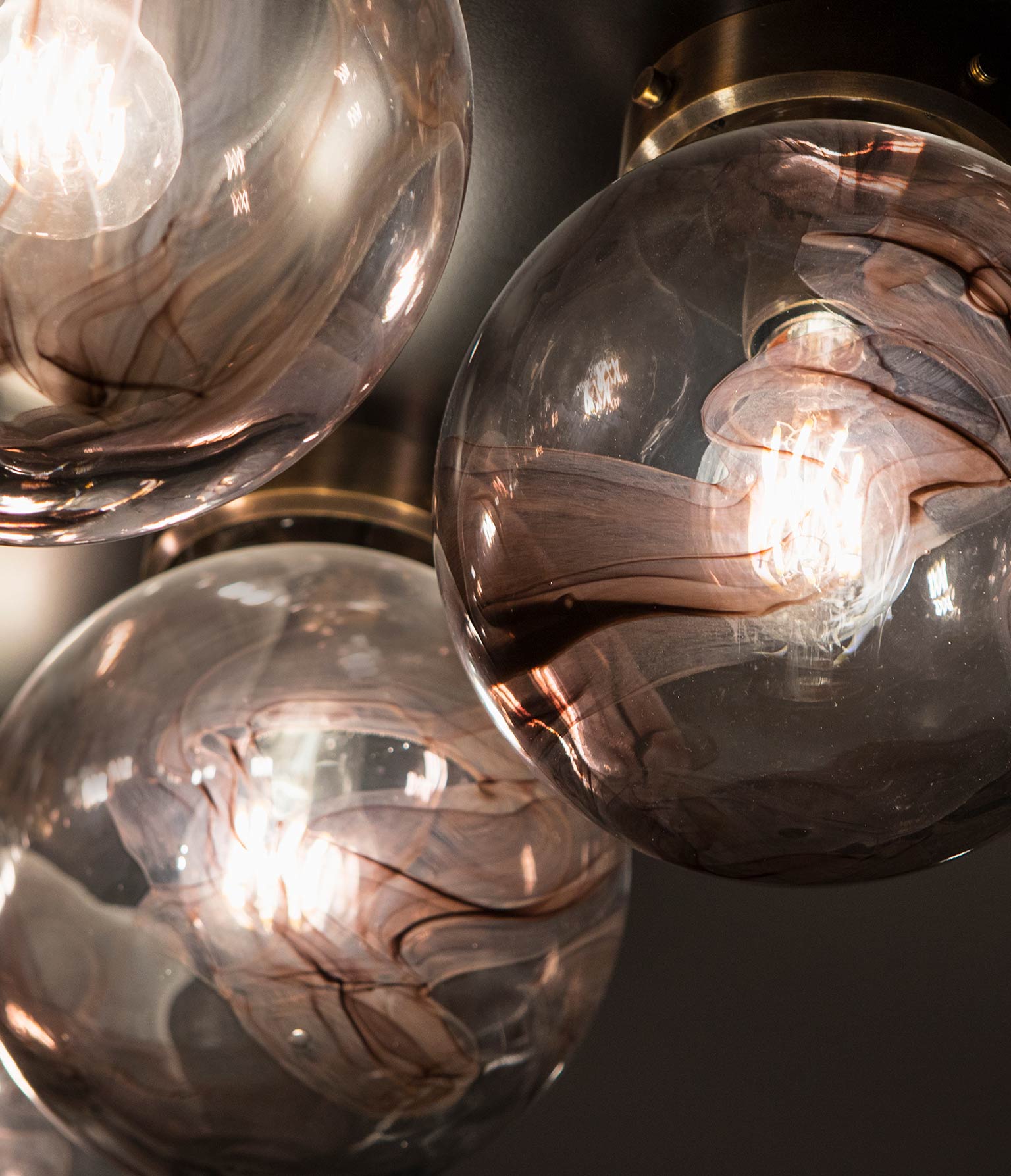 Swirling glass shop globe pendant light