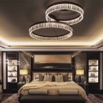 Glamorous Pendant Lights Hoop Design Italian Glass Prisms Luxury Bedroom Interior London Nulty Bespoke