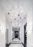 Luxury House of Walpole Entrance Corridor Feature Hand Pulled Glass Installation Nature Inspired Gently Illuminated Nulty Bespoke