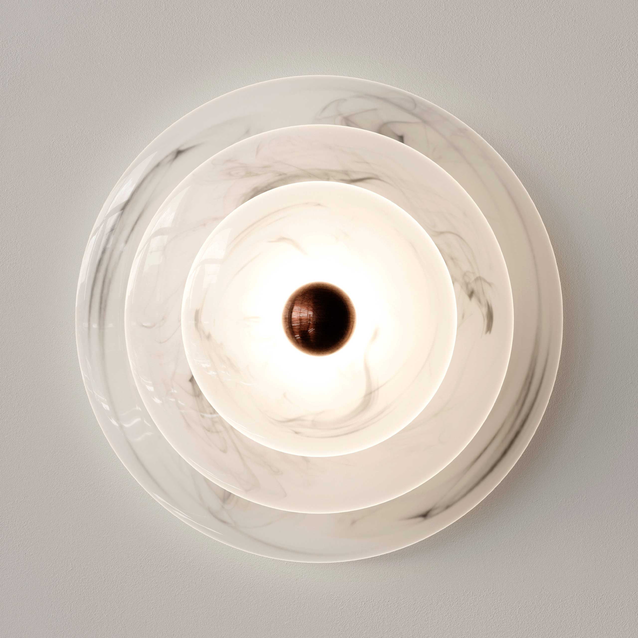 planetary sconce white